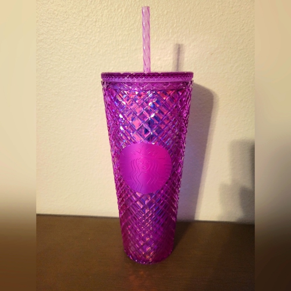 Starbucks 2023 Light Purple Taffy Jeweled Venti Cold Cup Tumbler 24oz NWT